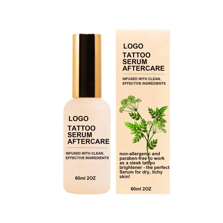 Tattoo Aftercare Lotion Soothing, Color Brightening Skin Moisturizer Serum- Healing Treatment with Olive Oil, Panthenol Vegan