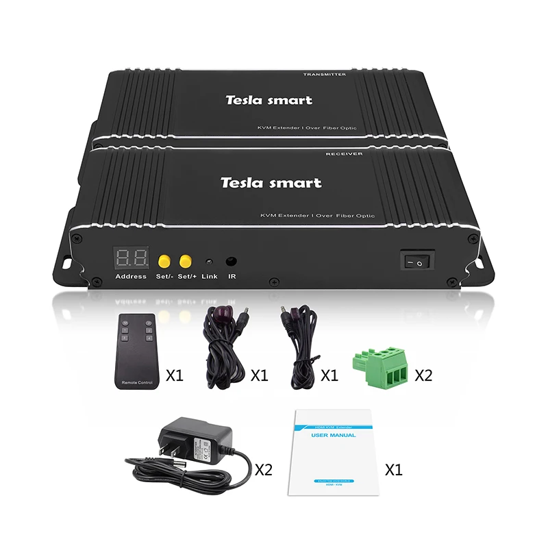 20KM KVM Extender over Fiber optic cable 3840*2160@30Hz KVM extender HDMI