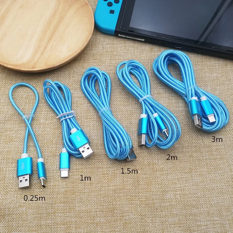  1 м 3 фута аксессуар Быстрый медный нейлоновый Плетеный телефонный кабель Usb зарядный Дата-кабель для
