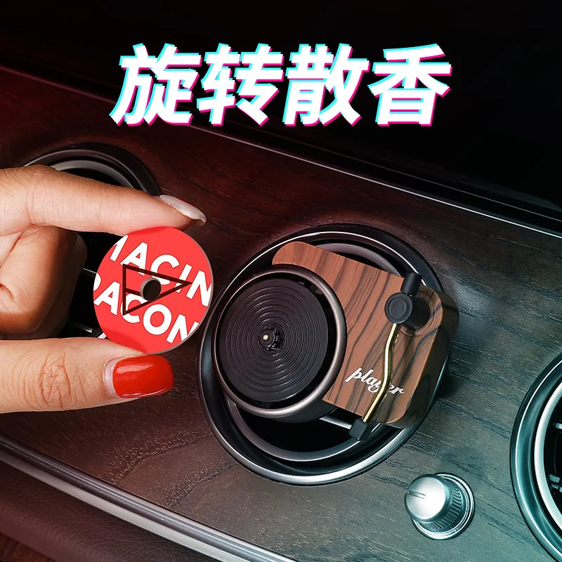 
Shenzhen factory customized Record turntable fragrance air freshener /CD rotation car air Freshener car diffuser 