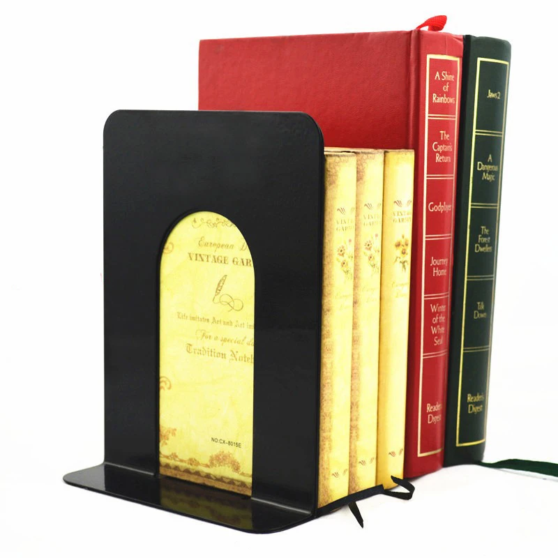 360g Bookcase Bookholder Bookends Metal Learning Stationery Supplies Bookstand