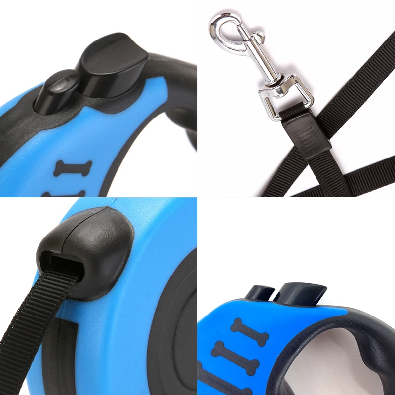 Оптовая продажа, поводки для собак, 5 м, прочный автоматический выдвижной поводок для собак, нейлоновый удлинитель для щенков, беговых дизайнерских товаров для собак