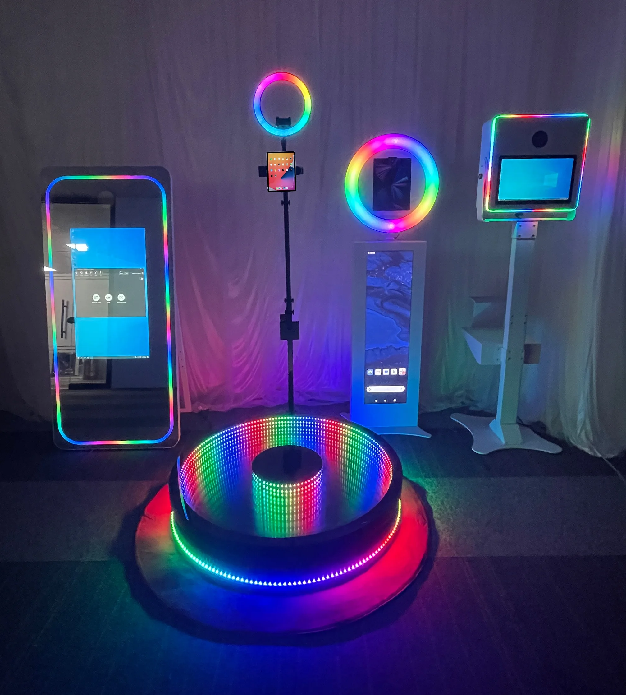 portable party open air dslr ipad mirror 360 selfie photo booth machine photobooth manufacturer