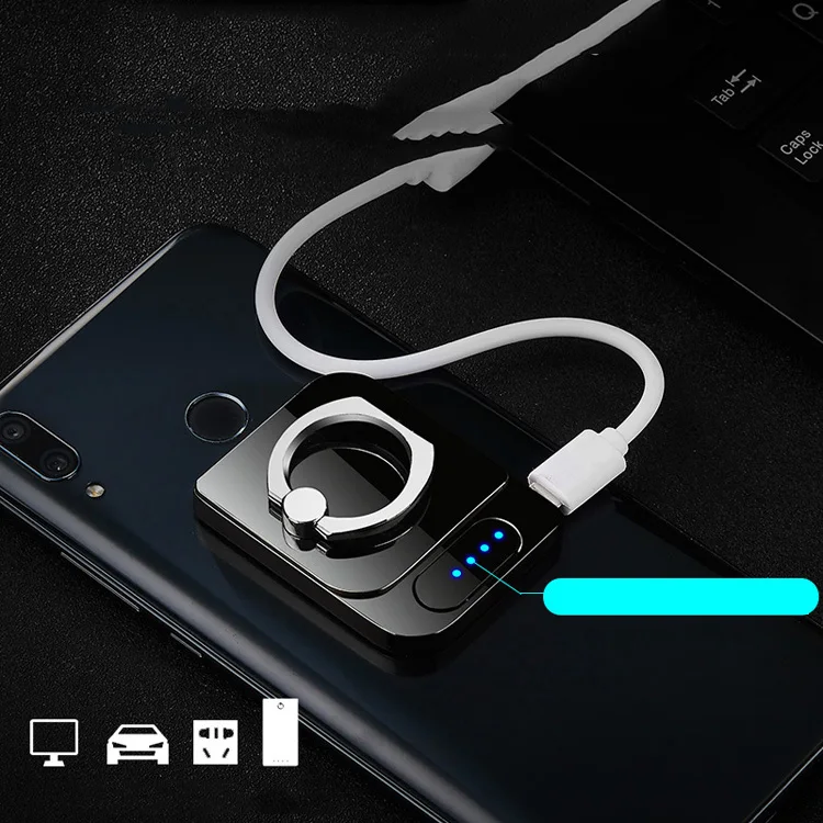 Новинка Зажигалка квадратный держатель для телефона usb мобильного прикуриватель нагревательный провод беспламенная зажигалка