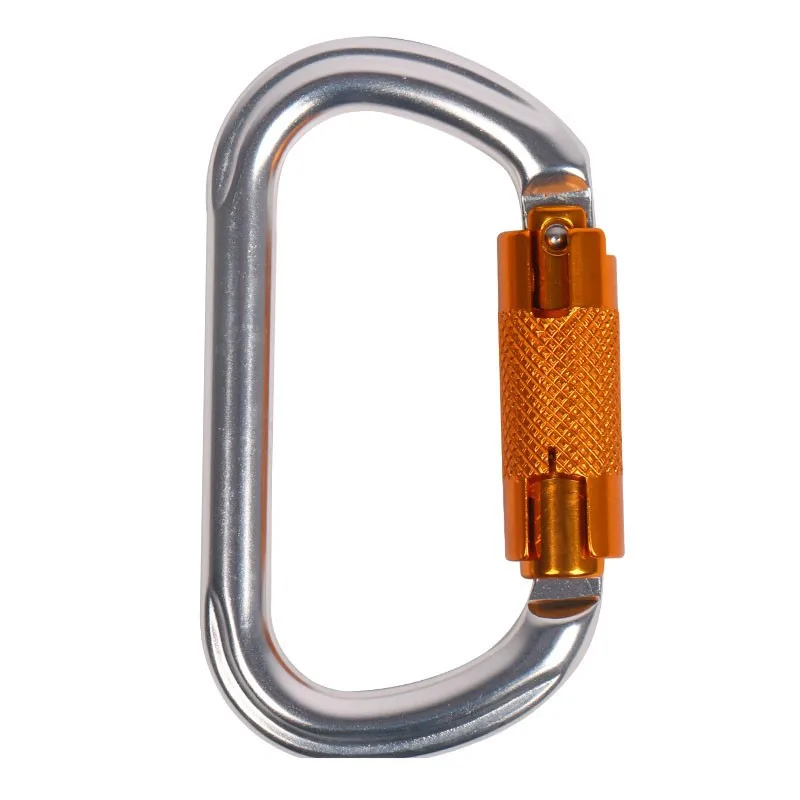 O-Shaped Steel Climbing Carabiner auto-lock Heavy Duty Carabiners For Rock Climbing Rappelling Hiking Hanging