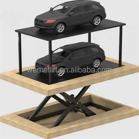 Pit type 2 level car parking lift for home garage