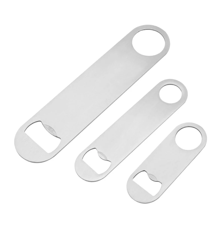 Креативная прочная открывалка для пивных бутылок, плоский скоростной Открыватель для бутылок из нержавеющей стали, инструмент для удаления крышки кухонного бара