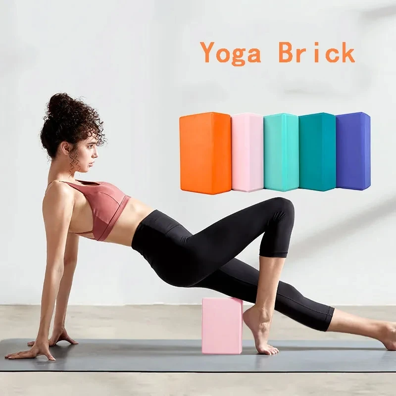 Custom Logo Natural Color Recycled EVA Foam Yoga Block EVA Gym Blocks Foam Brick Training Exercise Fitness Set Tool