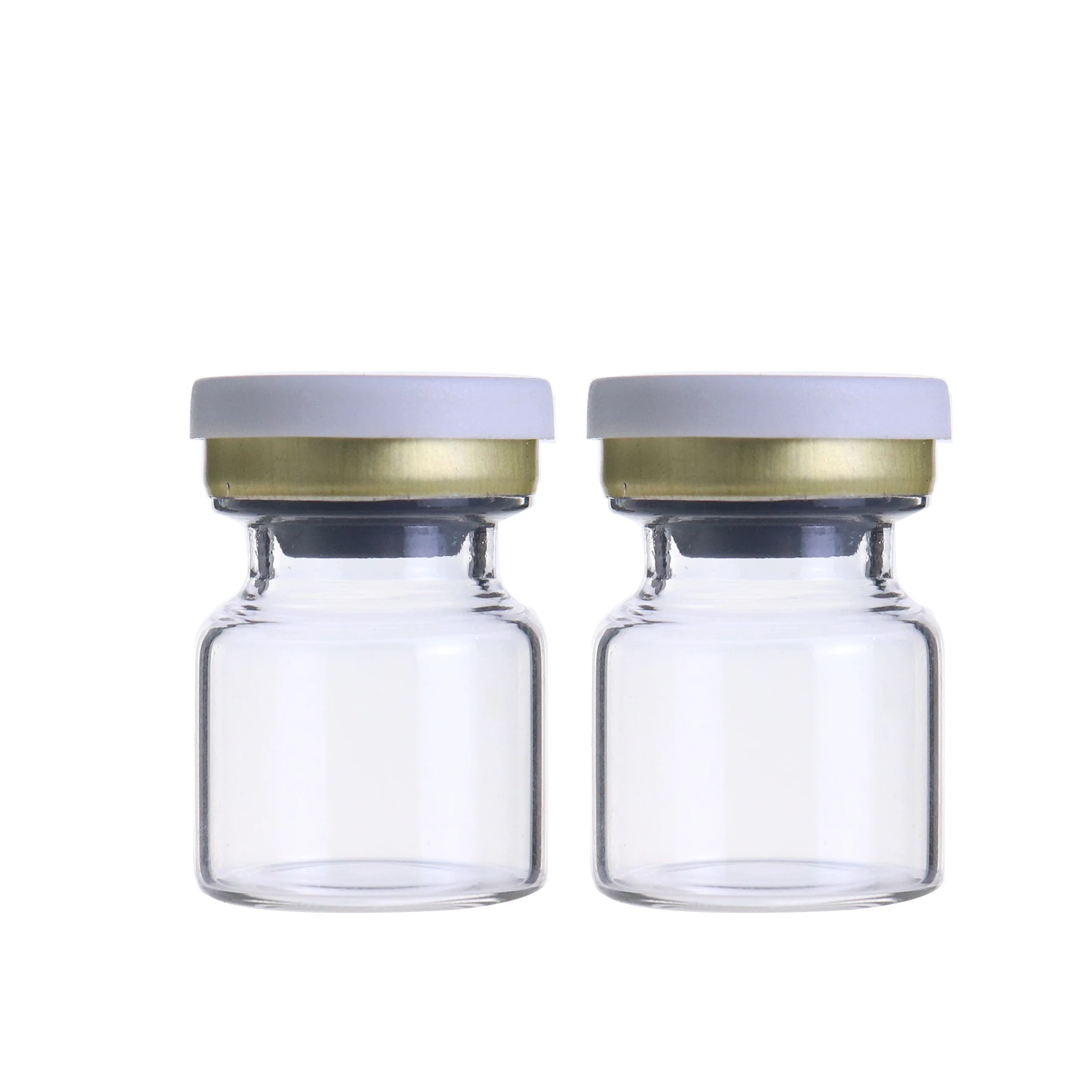 LOW MOQ Amber clear medicine apothecary glass vial injection 2ml 3 ml homeopathic bottle with bottle cap