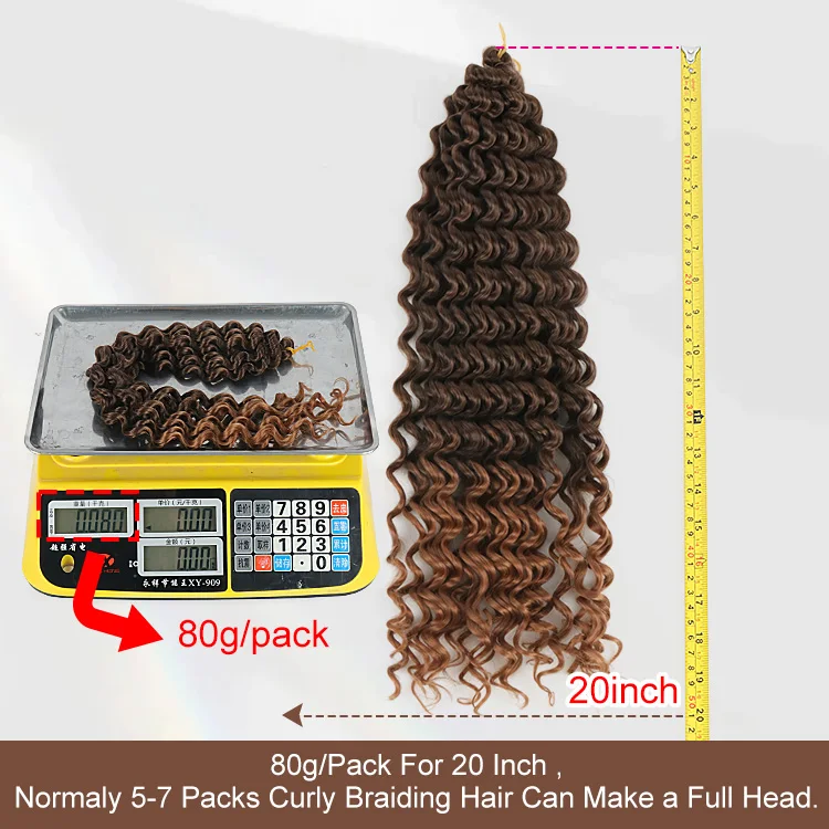 Julianna Wholesale Factory Bulk Synthetic Hair Extensions Bundle Beach Wave Knotless Braids Deep Wave For Boho Curl Braids