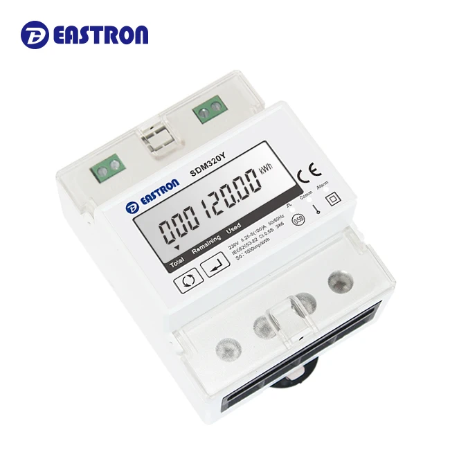 SDM320Y Single Phase Smart Modbus Remote Control Din Rail Prepayment Energy Meter