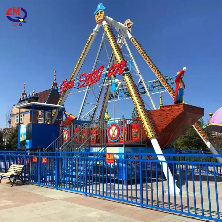 24 Persons Exquisitely Carved 3D Hulls Luxury Swing Boat 24 Seats Outdoor Pirate Ship Rides