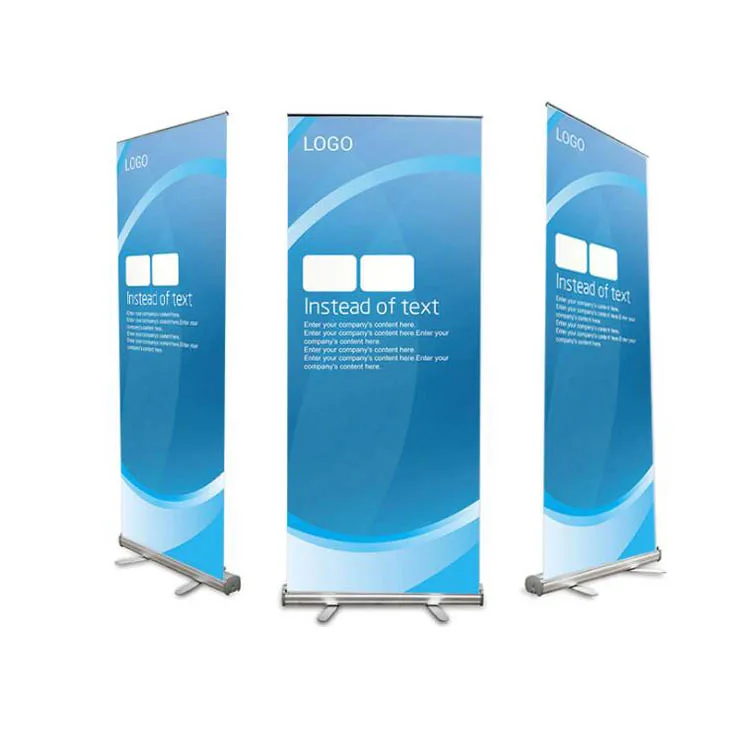 advertising products banner stand retractable banner roll up stand straight base aluminum roll up banner