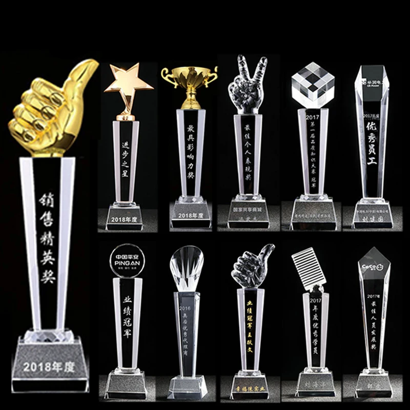 Настраиваемый хрустальный футбольный трофей металлический футбольные трофы и хрустальные