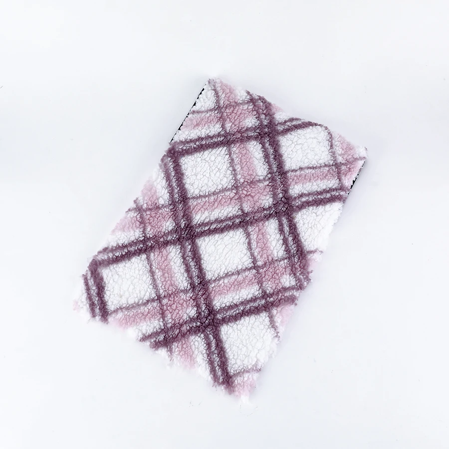 wholesale hot selling Recycled windproof tartan design fleece sherpa fleece fabric 100% polyester fabric for coat
