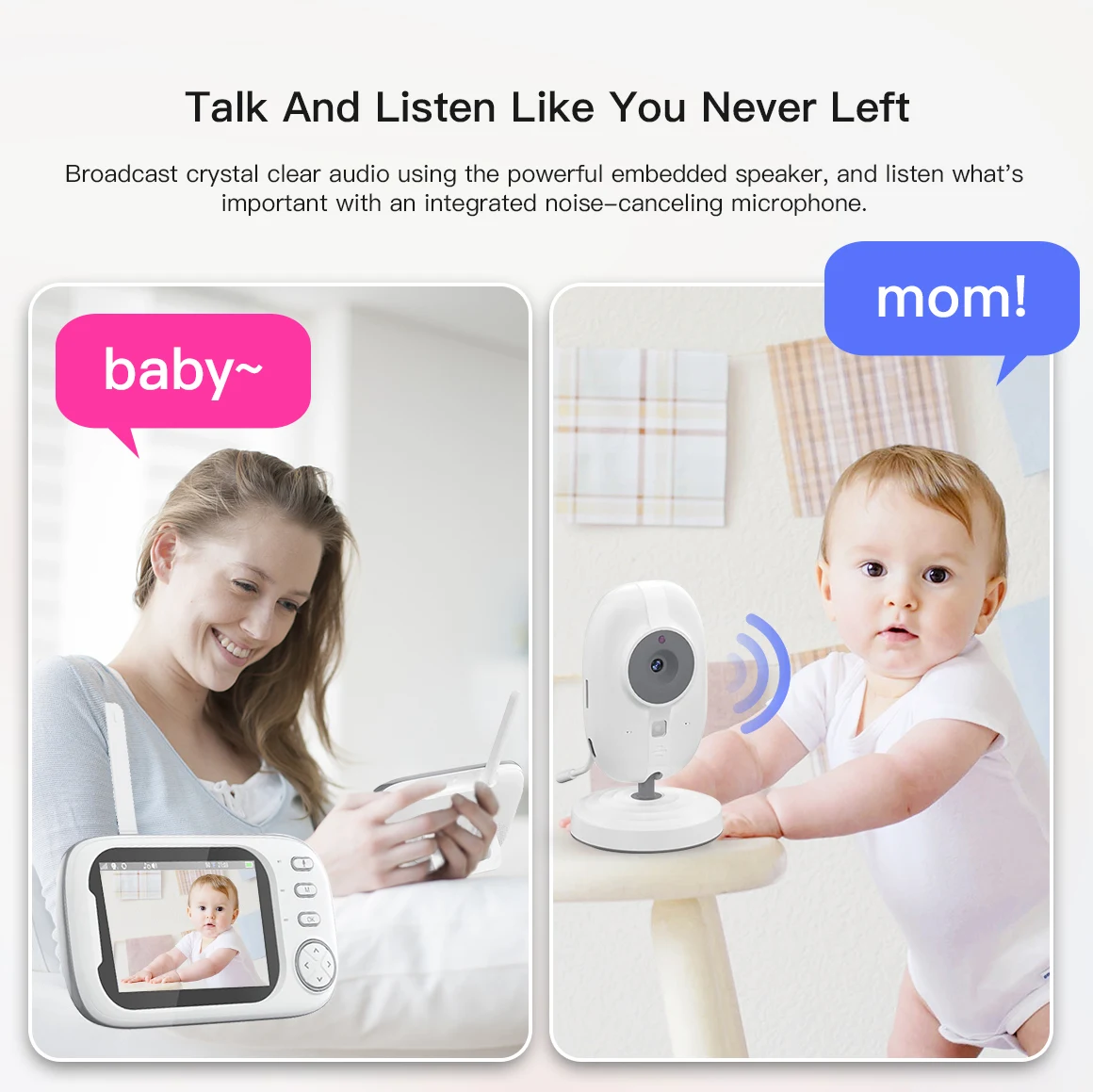 New VB603 plus Amazon Baby Monitoring Camera 3.5inch Baby Pet Camera with Audio 720P Video Baby Monitor