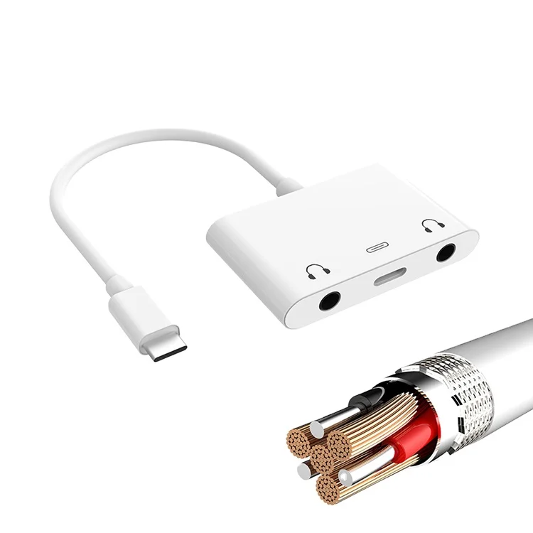  Высококачественный адаптер для наушников типа C USB c на 3 5 мм цифровое аудио адаптация PD быстрое зарядное устройство 20 в
