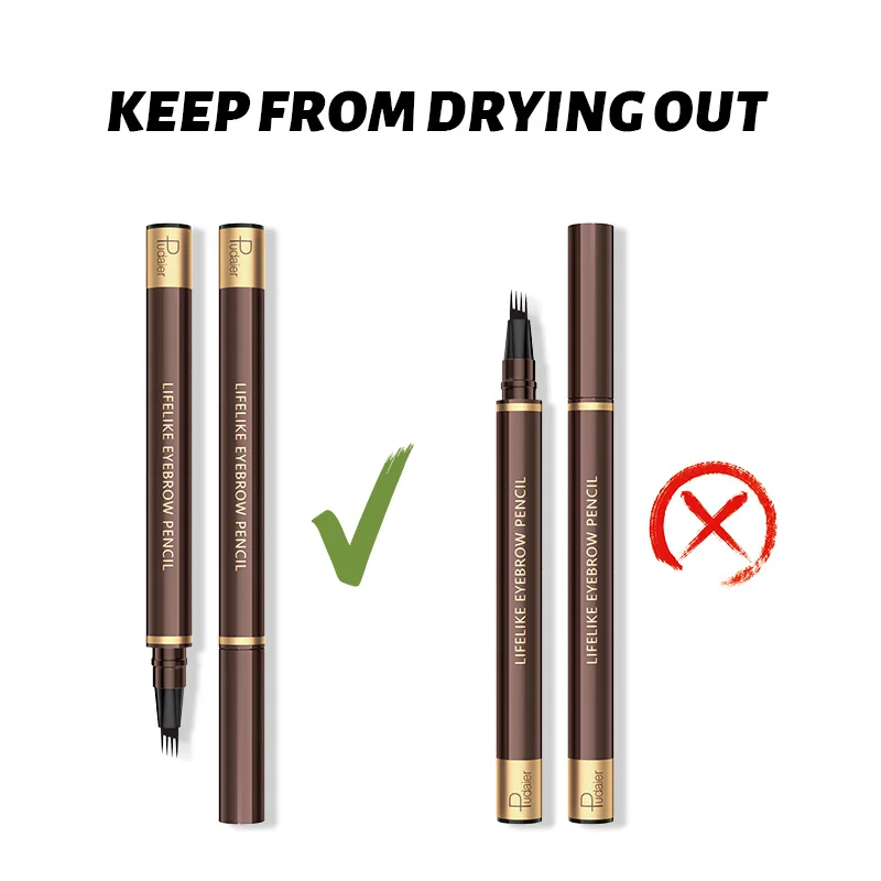 Free Sample Wholesale Private Label Eyebrow Pen Micro 4 Point Brow Pen Lift Snatch Eyebrow Eye Makeup Waterproof Natural Eyebrow