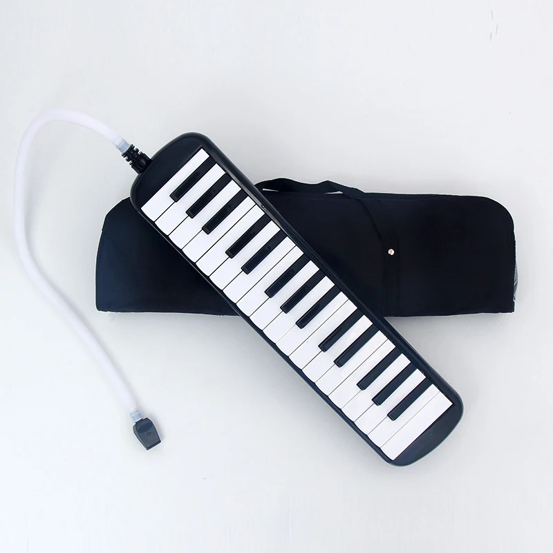 32 Key Melodica Instrument Air Piano Keyboard Soprano Melodica with Mouthpieces Tube Set Carrying Bag for Beginners Adults Gift