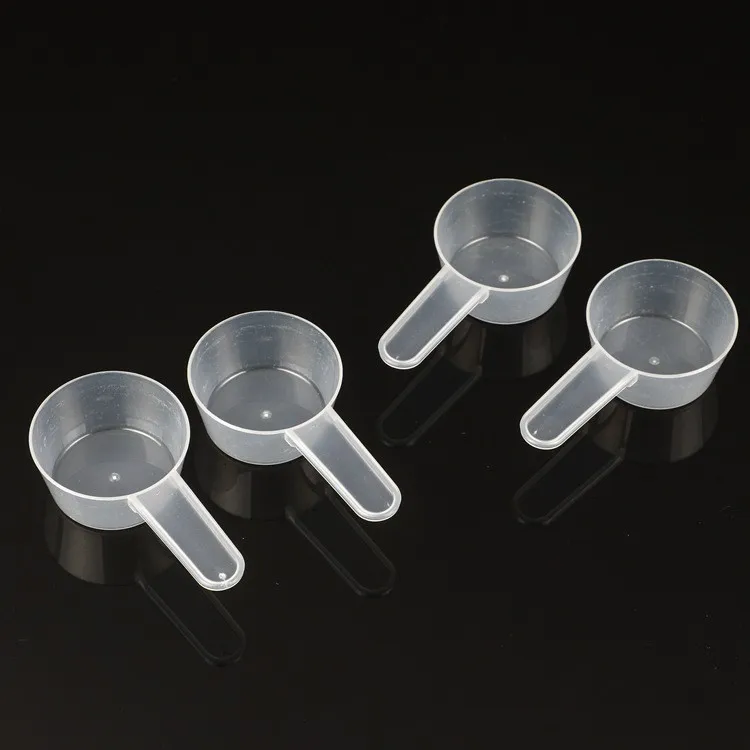 30cc 30ml 15g Clear Measuring Scoop Plastic Spoon for protein Powder coffee Granules Pet Food flat bottom short handle