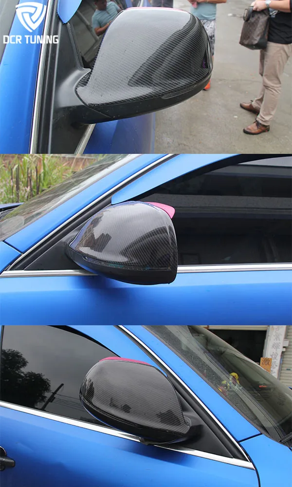 For Audi Q5 Q7 SQ5 Replacement Style Carbon Fiber Rearview Mirror Cover With Lane Assit Auto Side Door Mirror Shell