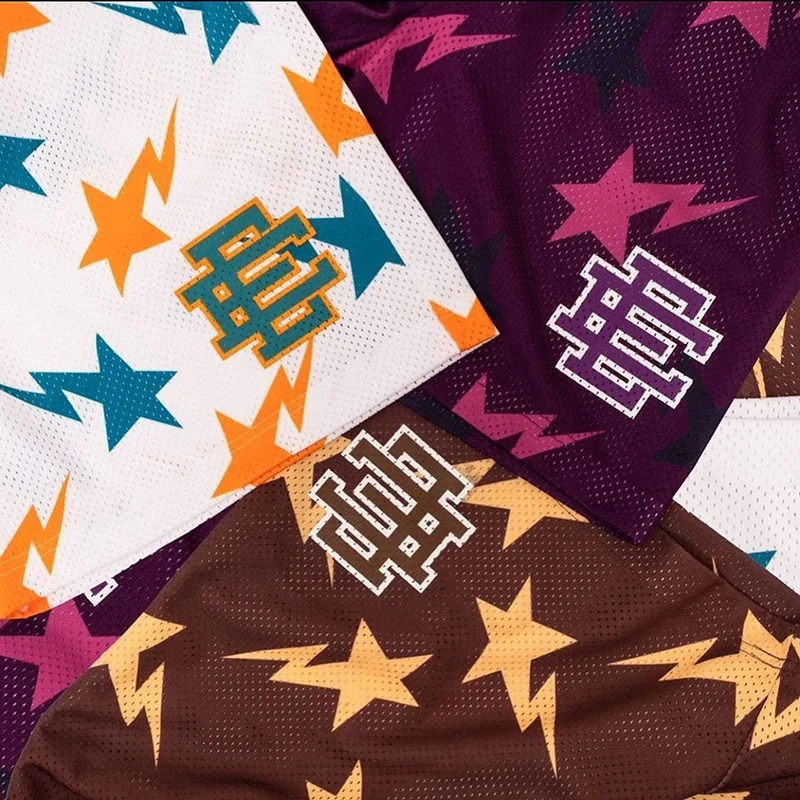 OEM Customized logo/ Blank Eric Emanuel EE Basic Short NEW YORK CITY SKYLINE Men mesh shorts