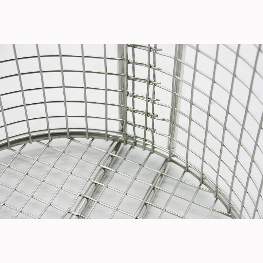 Stainless Steel fry basket Wire Mesh Round  Fry Potato Fryer Basket Food Mesh Strainer