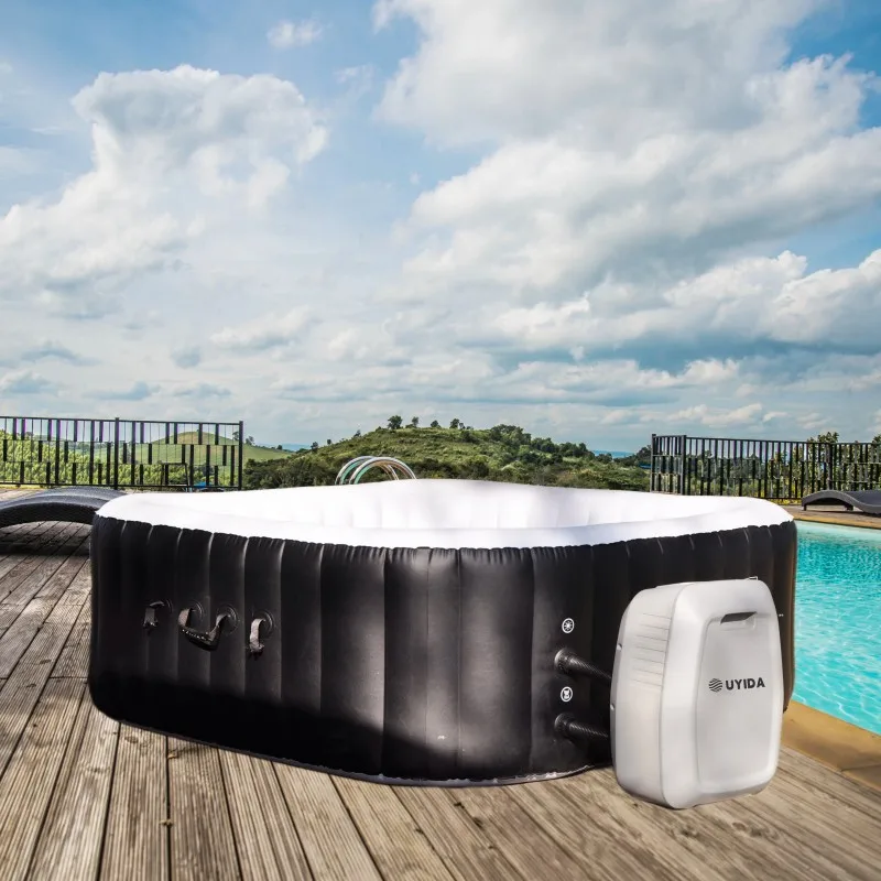 Factory new design popular 180cm inflatable spa hot tub  massage inflatable 6 person inflat tub