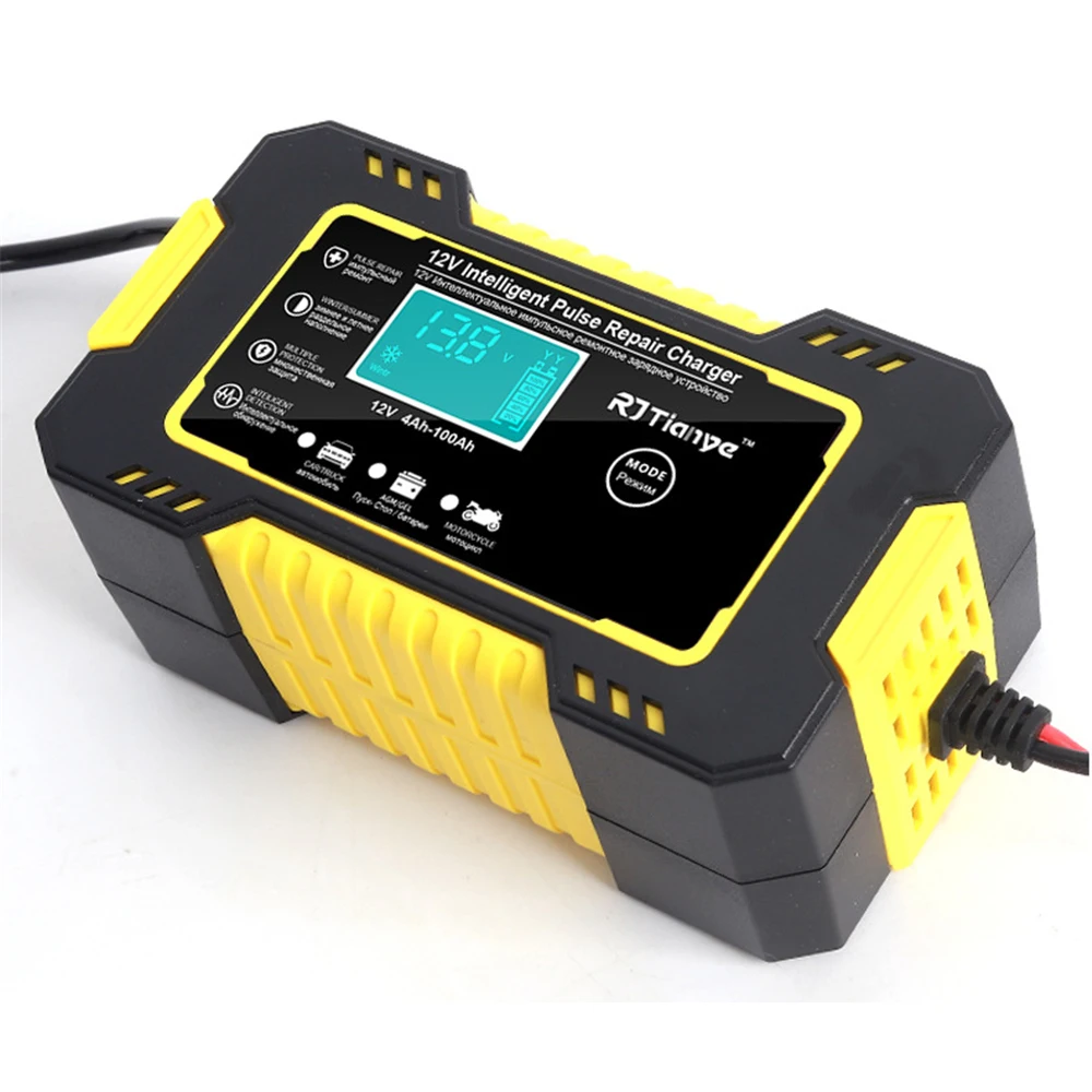 Monfara 12V 6A Automatic Smart Battery Charger 7-stage Car Battery Charger GEL WET AGM LiFePO4 Battery Charger