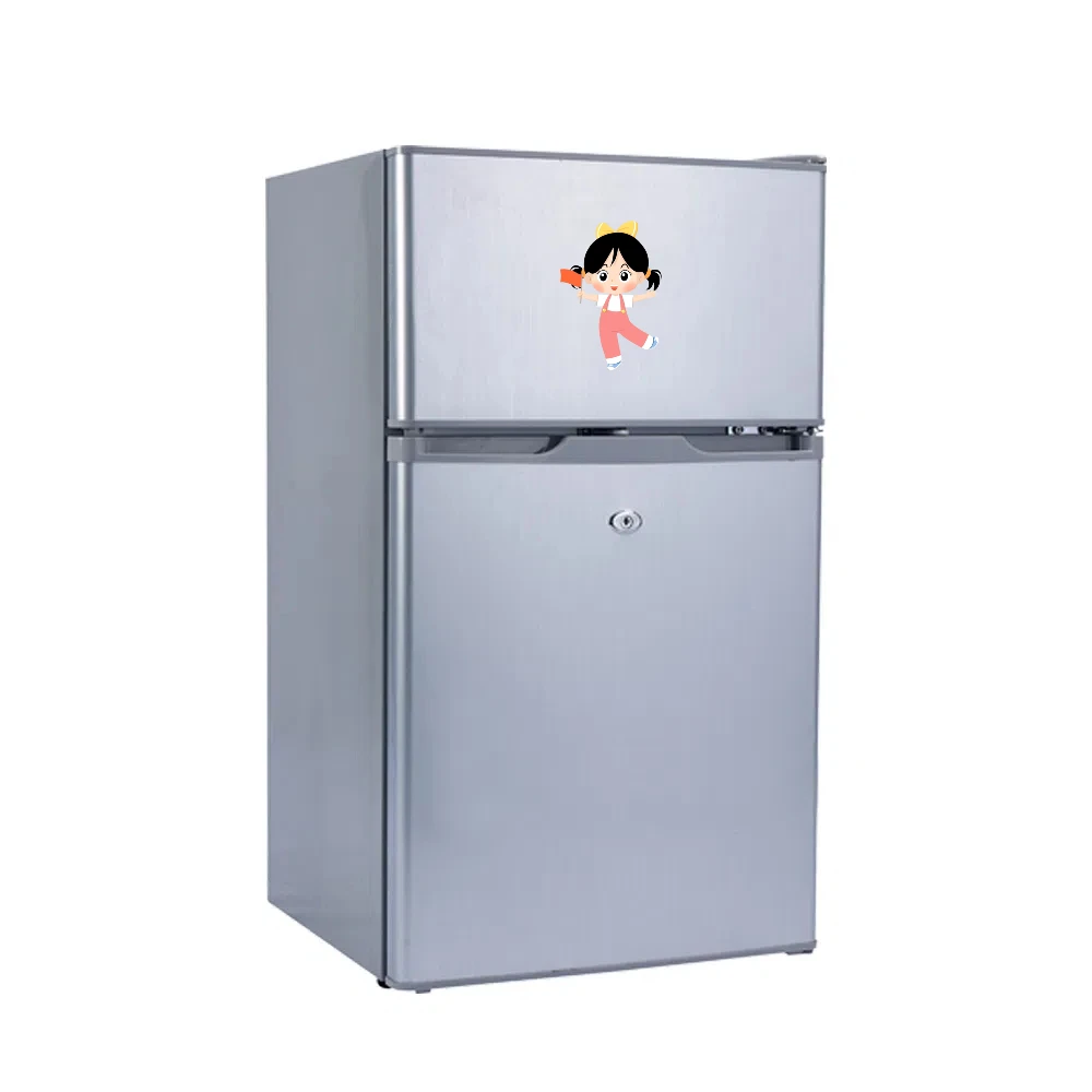 China wholesale Refrigerator DC 12V fridge Double door 118L  with off grid system for commercial and household use