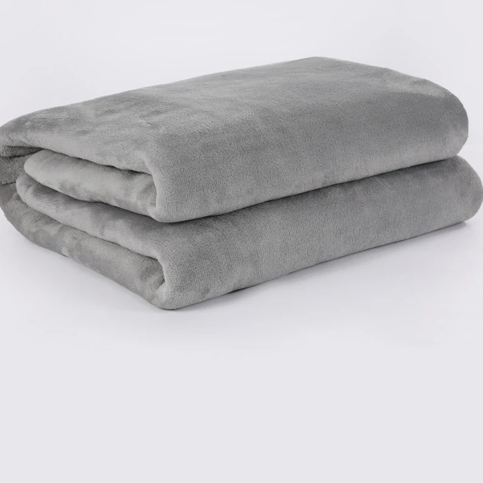 Soft Ribbed Fleece Fast Heating 3 Levels Electric Blanket 4 Time Settings 8 Hours Auto-Off Heated Blanket Electric Throw