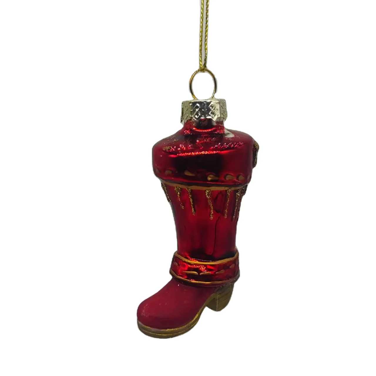 Wholesale Personalizable Christmas Ornaments Glass Shoes Or Toys Cake Tree Topper Christmas Decorations Miniatures Garland Gnome