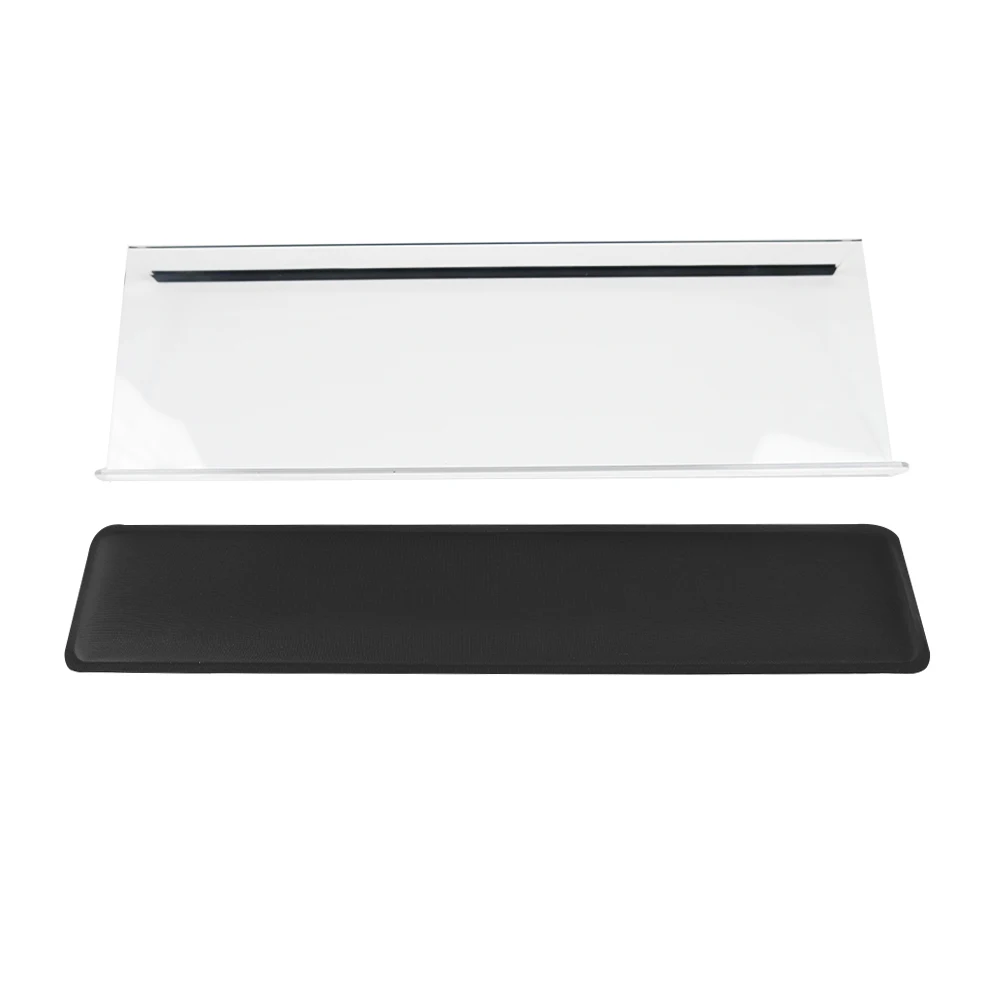 Clear Crystal Acrylic Laptop Keyboard Holder Memory Foam Mouse Pad For Wrist Rest