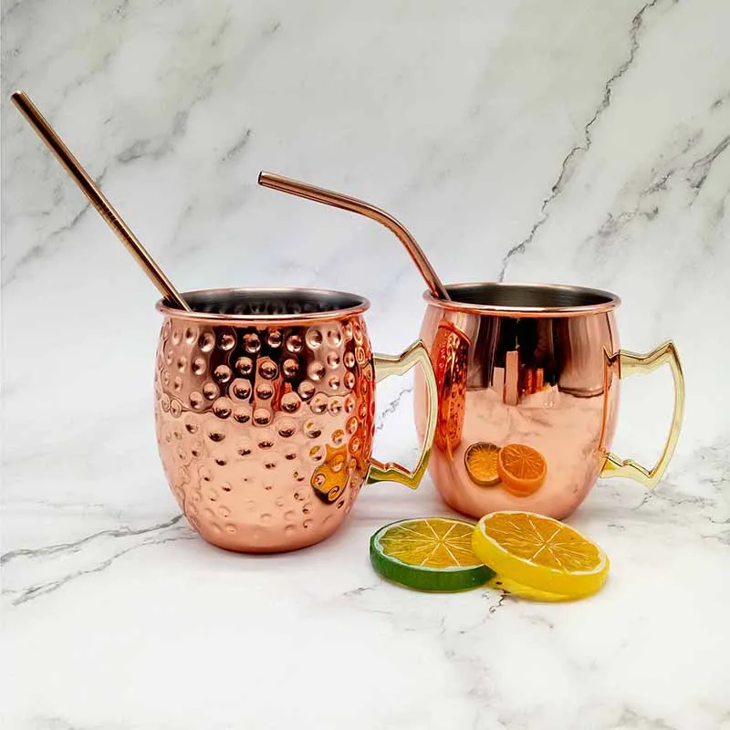 Factory Hot Sales Modern Design Solid Stainless Steel Copper Plated Coffee Mug