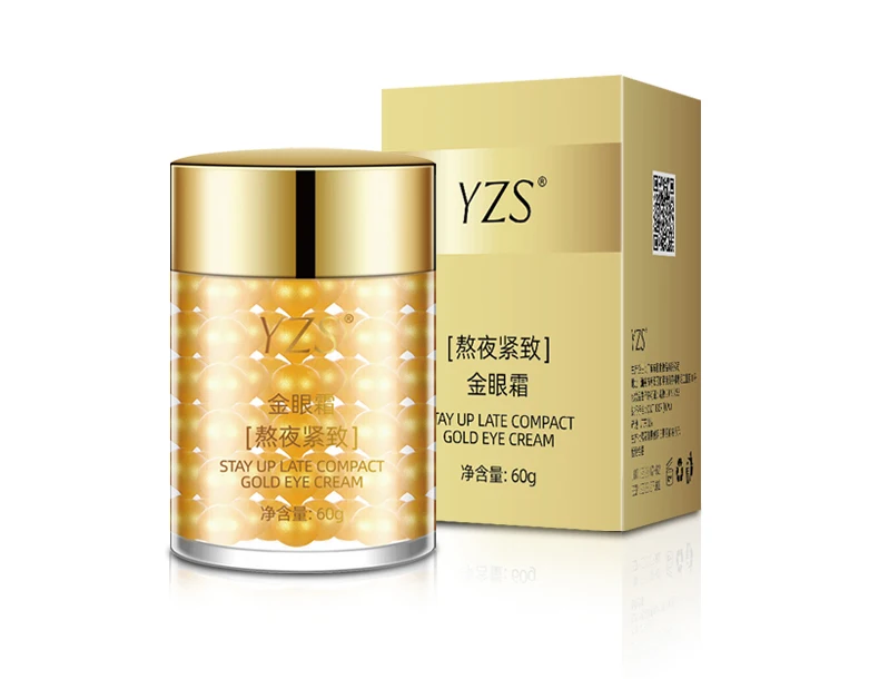 Wholesale YZS Stay Up Late Gold Eye Cream Moisturizing Firm Skin Removes Dark Circles Anti Wrinkle Eye Cream