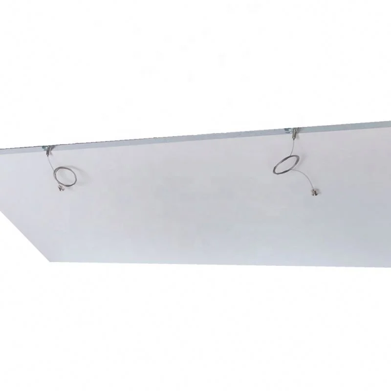 High quality acoustical ceiling smooth texture fiberglass wool acoustic hanging baffles with suspension cables for office open