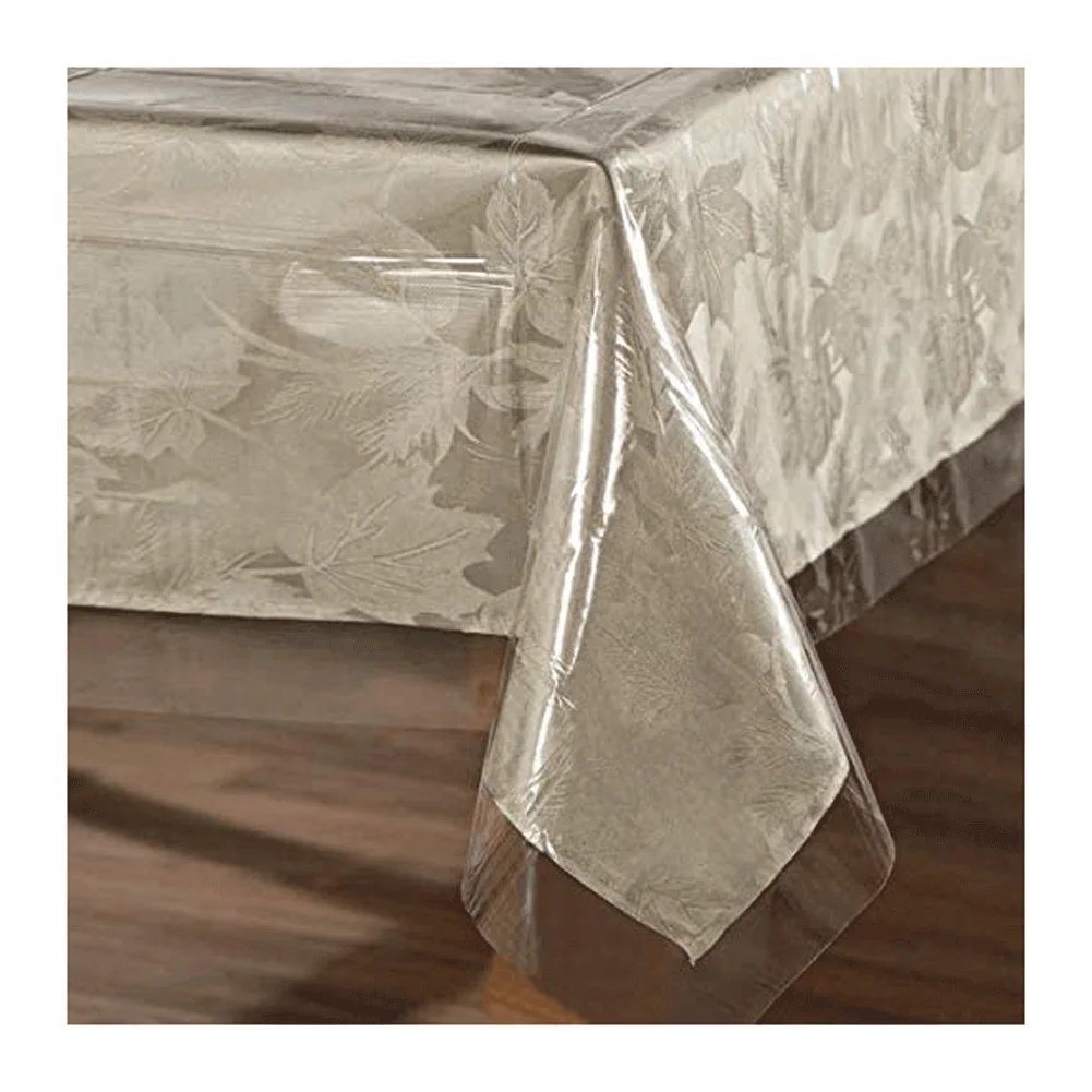 Factory Custom Clear Vinyl Tablecloth Protector Waterproof/Oil-Proof Plastic Rectangle Transparent Sheet Table Cover