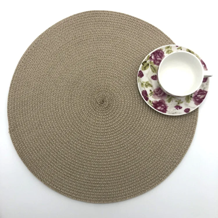 pp placemat Handwoven heat shield Spare wash coaster decorative table  mat multi-color option