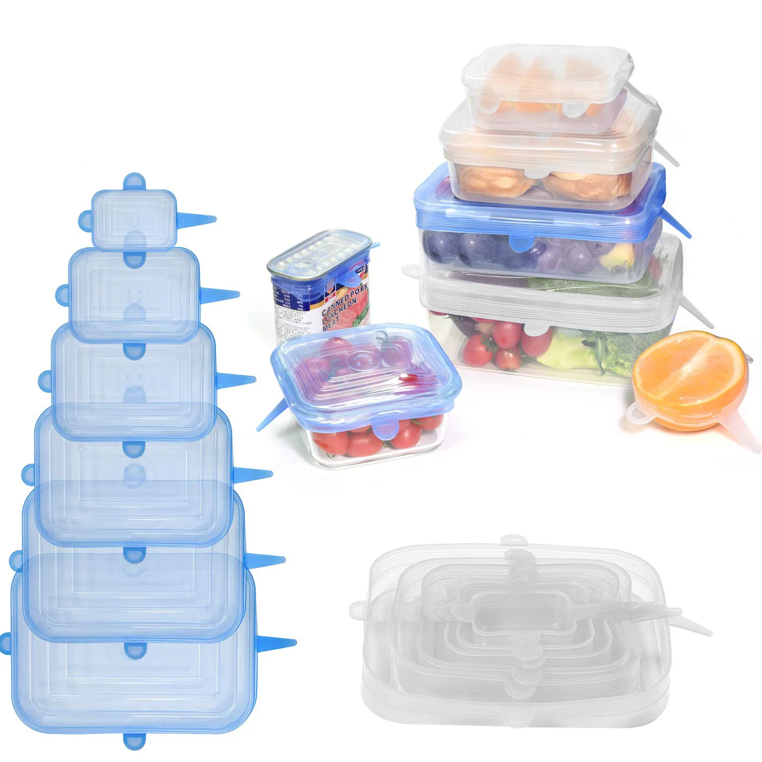 Portable Dinnerware Multi Function Leakproof  Collapsible Foldable Silicone Lunch Container Fresh Keeping Food Storage Box