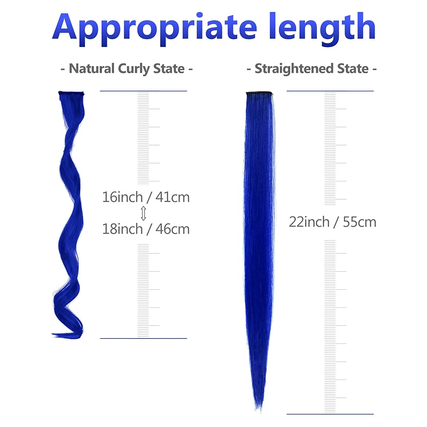 Party Highlight Curly Wave Synthetic Fiber Headpieces Comb Hair Clips for Women Girls Clip in Hair Extensions