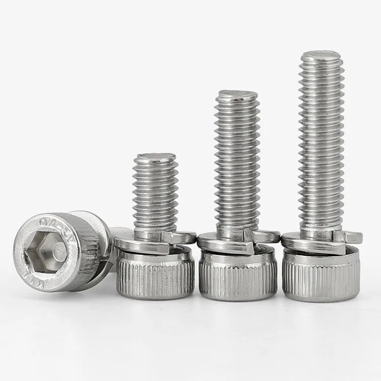 Factory Wholesale  customized drawings M6 M4 Stainless Screw M5 Hex Socket Head Cap Screws Bolts Triple Combination Screws