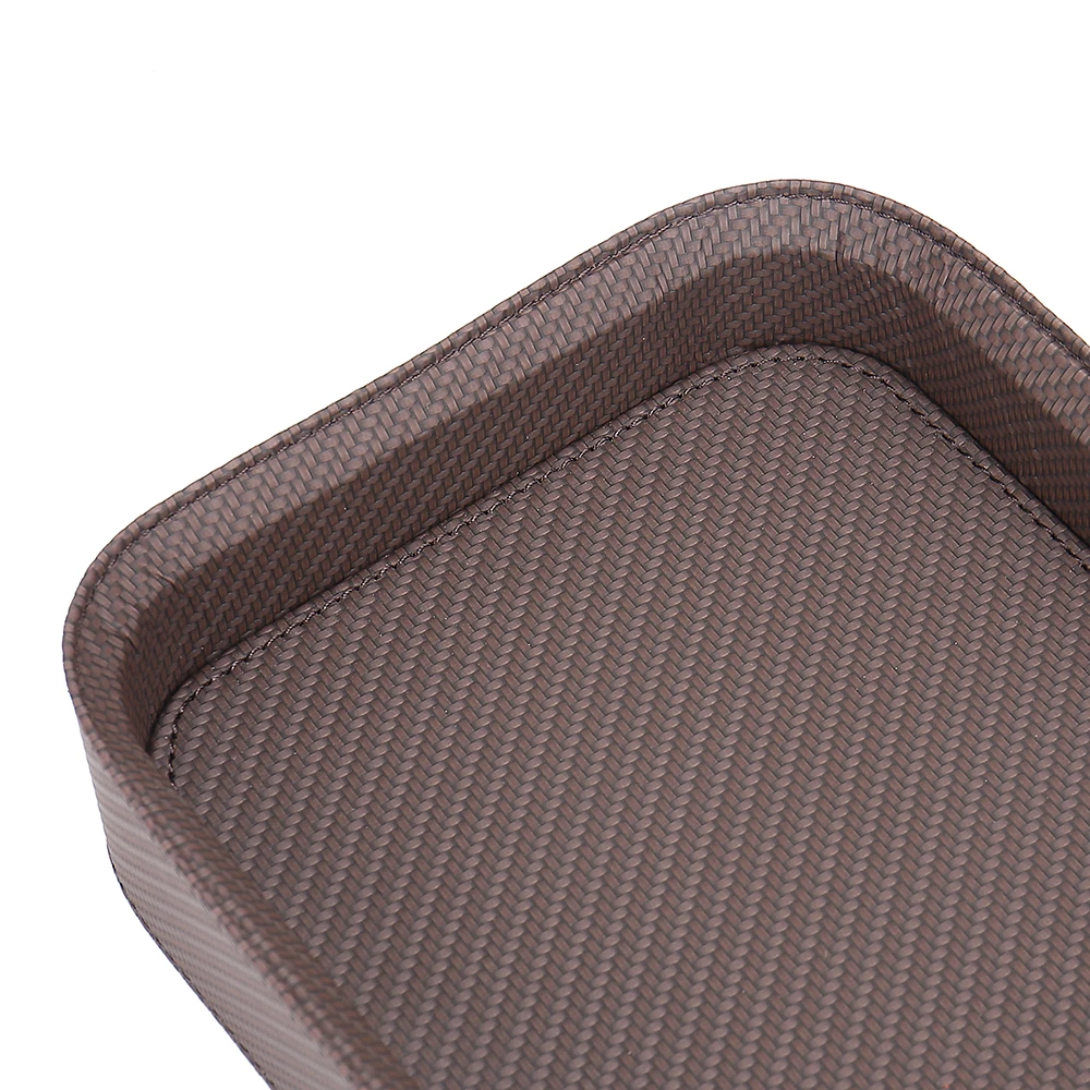 Customized Luxury Waiters Leather Decorative Tray Organizer Storage Coin Dry Fruit Serving Jewelry Trays