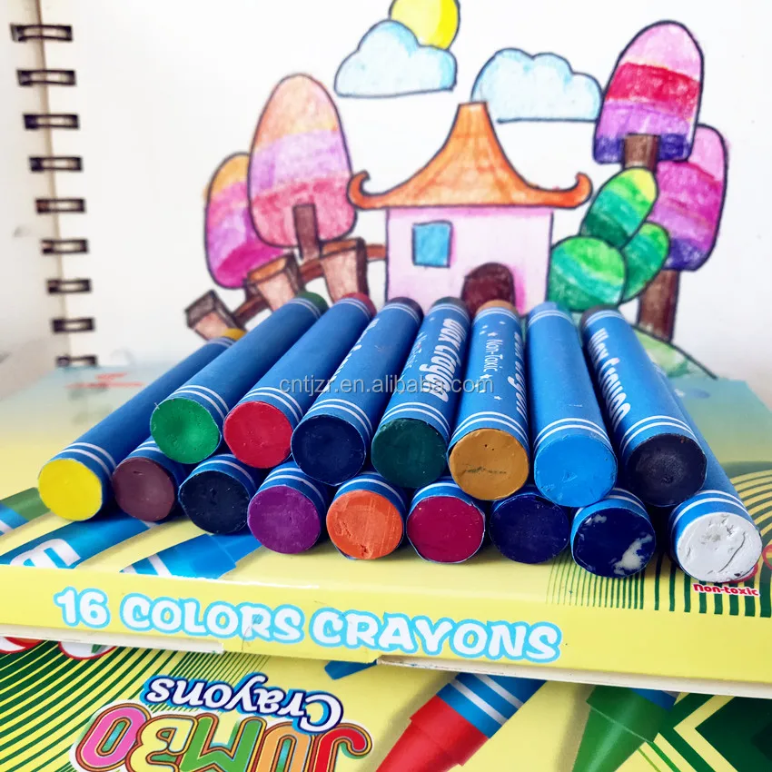 12*100MM Crayon 12 Colors Crayon Non Toxic Kids Wax crayon