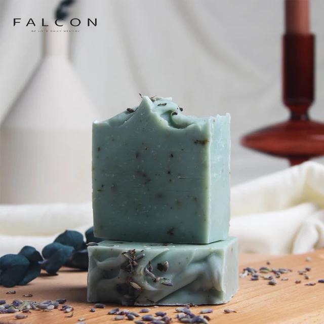 SLS Бесплатная хорошо подходит для чувствительной кожи/беременных без животных тестирование веганских материалов цветочным лавандовым узором Органические ручной кускового мыла