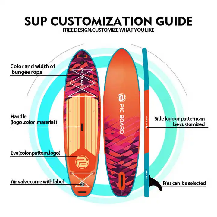 PIC Waterplay Surfing Yoga Board Fishing Inflatable Stand Up Paddle Boards 11 ft 6 Sup Board