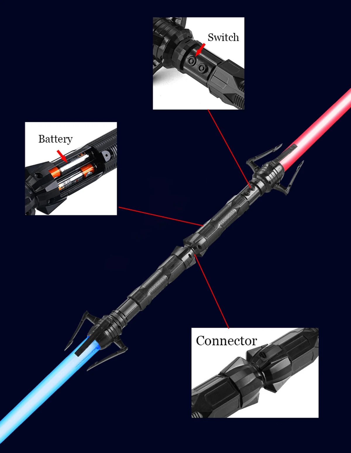 Ready Stock Light Up Toy Neon Party Concert Toys Glow Stick LED Diad Luminous Toy Sword Lightsaber