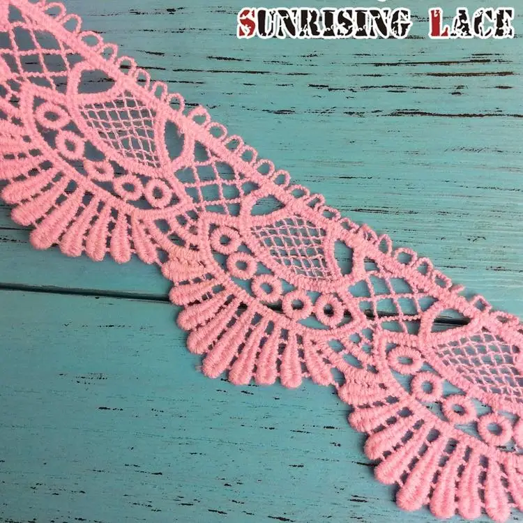 Huge stock Golden Chemical Polyester Wholesale Lace Trim