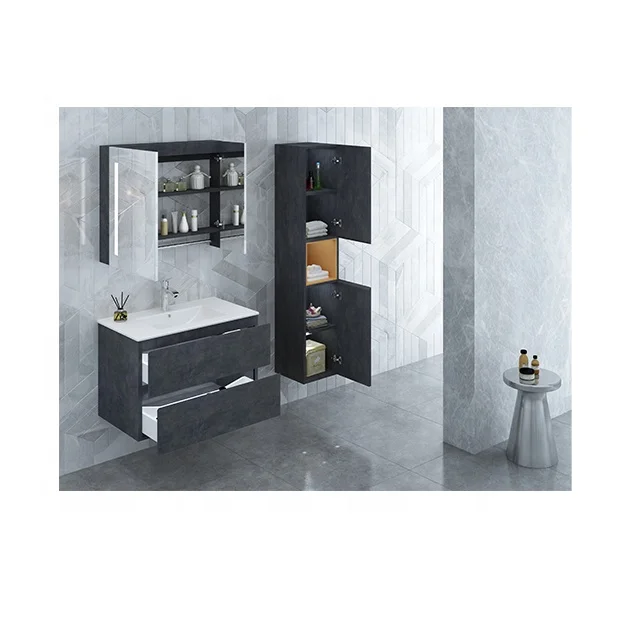 
European hot selling customized pvc modern bathroom vanity 
