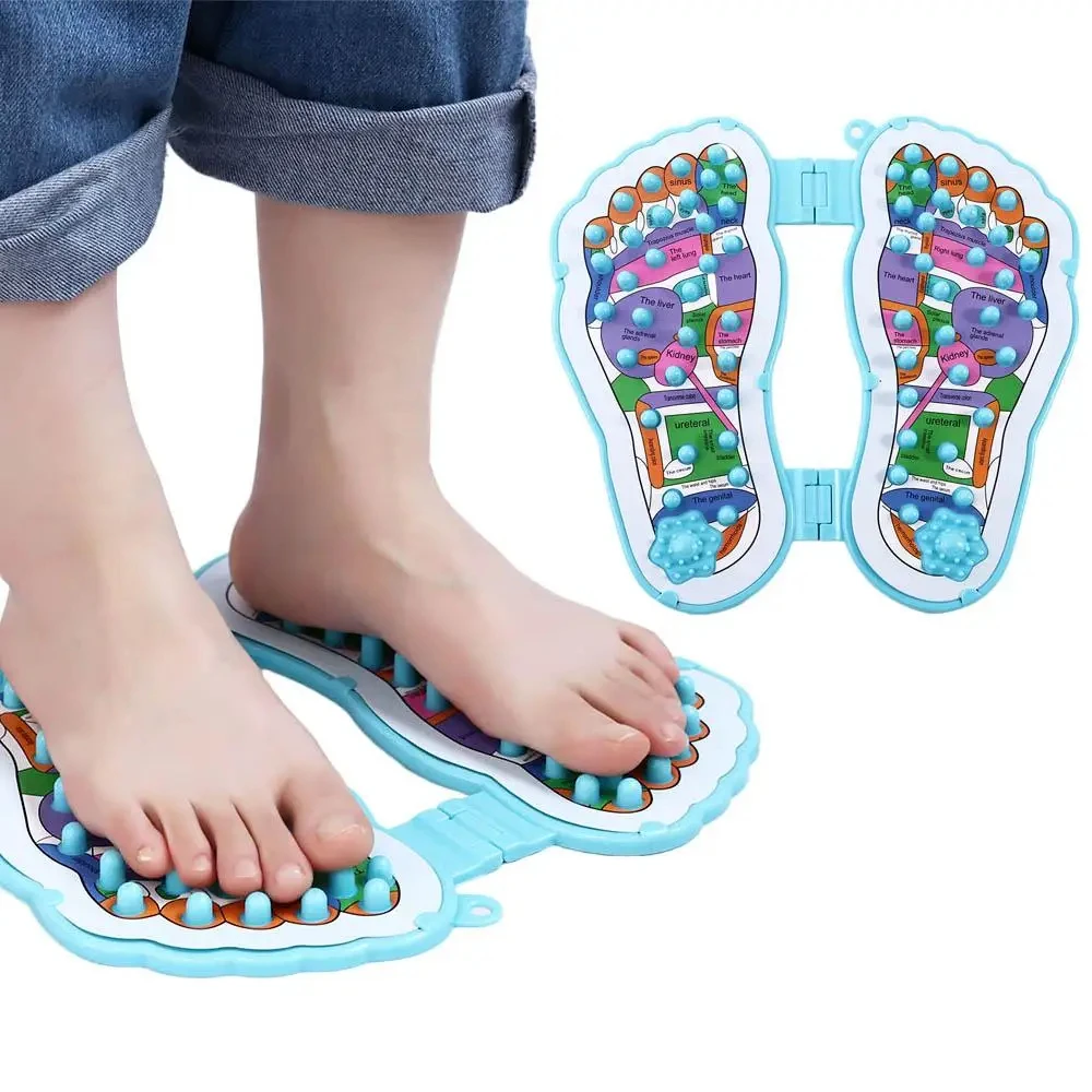 Acupressure Foot Massager Mat: Reflexology Therapy for Blood Circulation, Plantar Massage Pad with Acupuncture Points