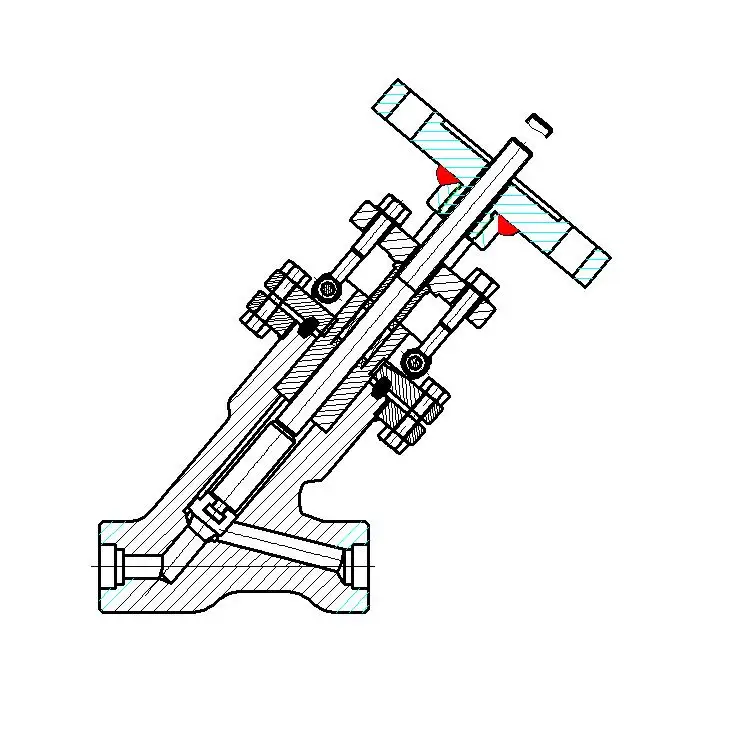 
Forged Y-type pn400 manual stop valve with high pressure middle bolt 